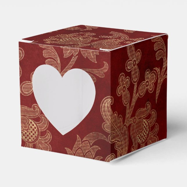 Ballotins Crimson rouge et or Vintage Damas (Verso)