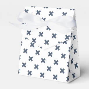 Ballotins Crochets bleu-gris sur blanc