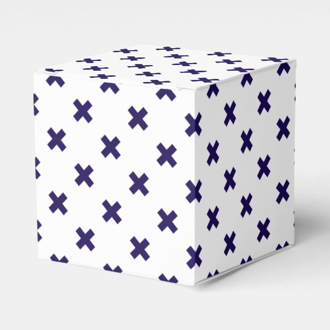 Ballotins Croix bleu marine sur blanc (Verso)