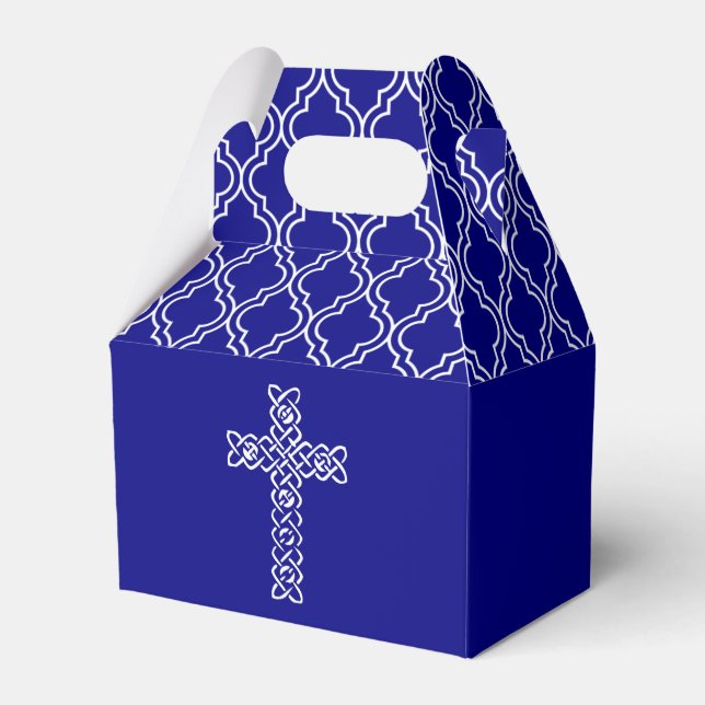 Ballotins Croix de la première communion bleue de la Marine (Verso)