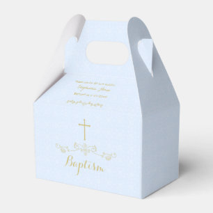 Ballotins Croix et lauriers d'or dans bleu-clair