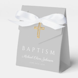 Ballotins Croix religieuse moderne Baptême garçon