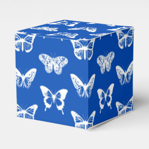 Ballotins Croquis papillon, bleu cobalt et blanc