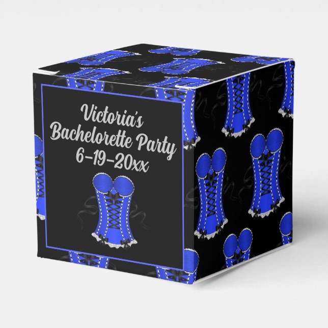 Ballotins Cube de Corset Bleu Coquin (Verso)