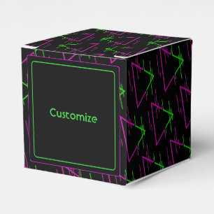 Ballotins Cube Motif géométrique Retro Neon personnalisée