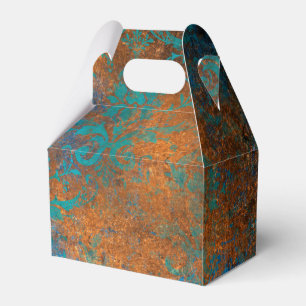 Ballotins Cuivre patiné grunge et turquoise