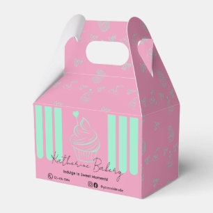 Ballotins Cupcake Stripes Pink Mint Bakery