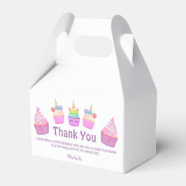 Ballotins cupcakes arc-en-ciel merci fille 1er anniversaire 