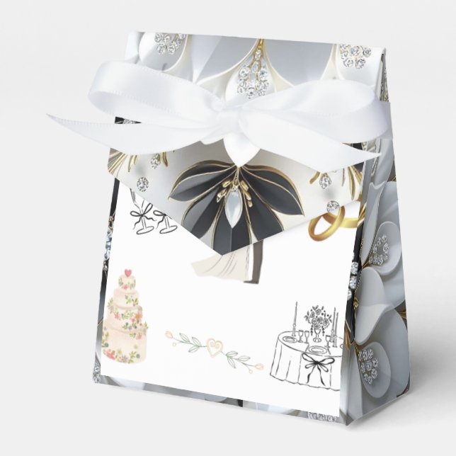 Ballotins Custom Small Gift Box | Personalized Party Favor B (Verso)