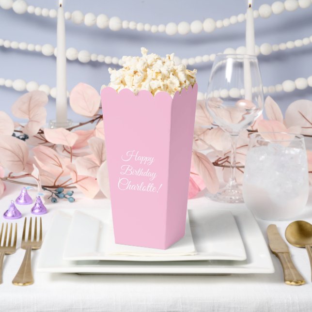 Ballotins Customize with name, Happy Birthday, light pink (Mariage)