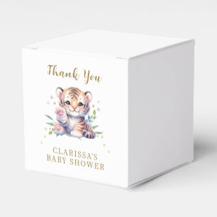 Ballotins Cute Animal Tiger Etoiles Baby shower blanc