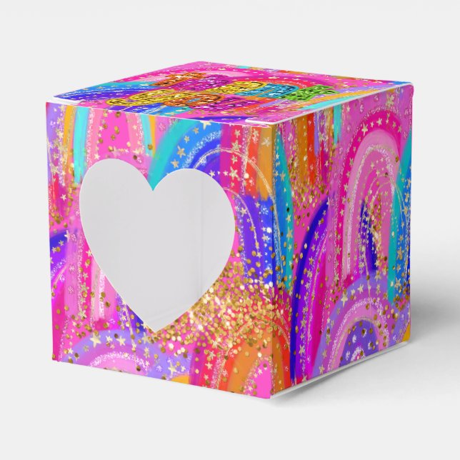 Ballotins Cute arc-en-ciel 7e anniversaire Merci Ballotin (Verso)