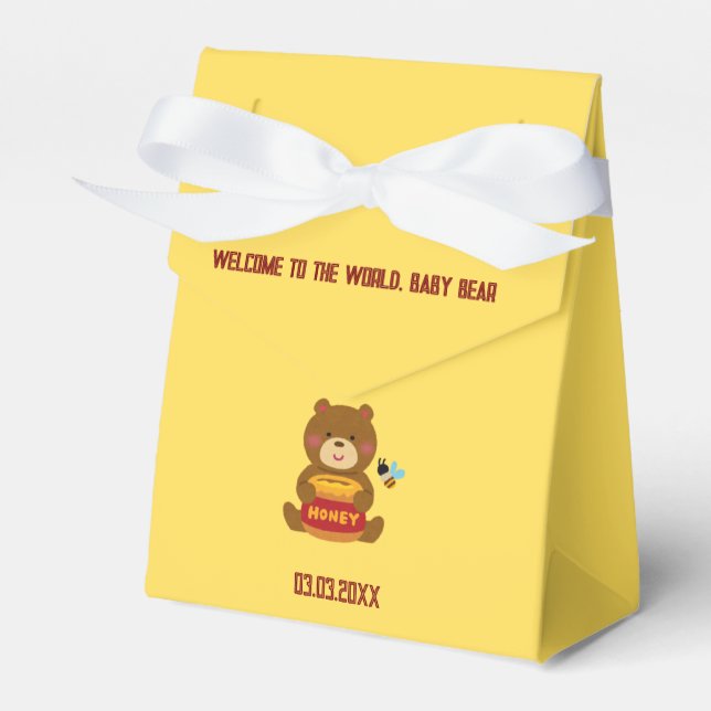 Ballotins Cute Bear thème Baby shower garçon (Verso)