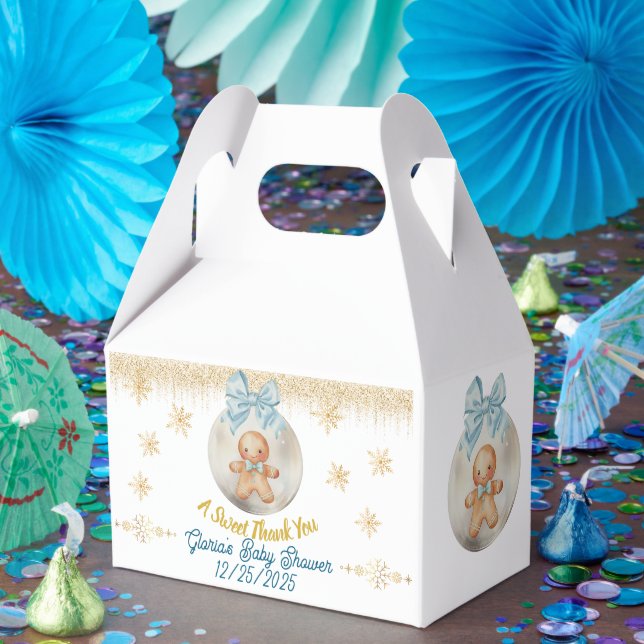 Ballotins Cute  blue Gingerbread  boy Bauble Baby Shower (Fête)