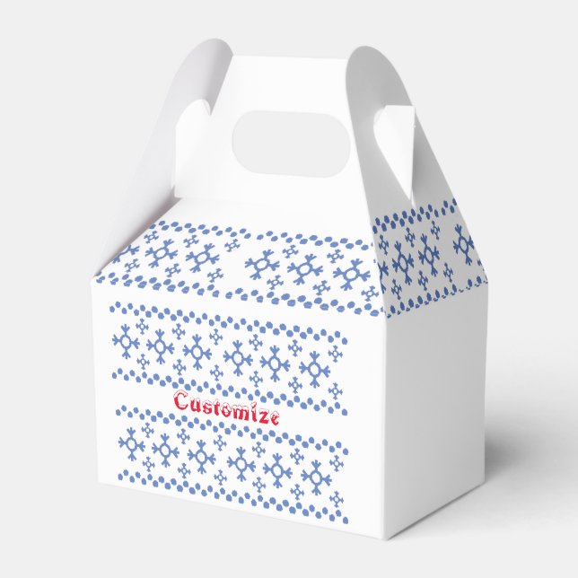 Ballotins Cute Blue Snowflakes Motif Thunder_Cove (Verso)