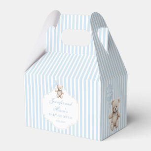 Ballotins Cute Blue Teddy Bear Baby Boy Douche Merci