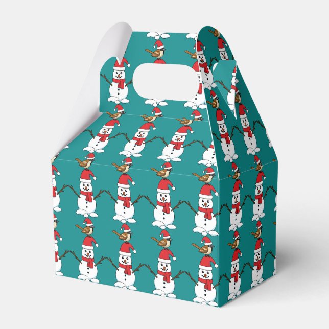 Ballotins Cute Bruant sur Snowman (Verso)