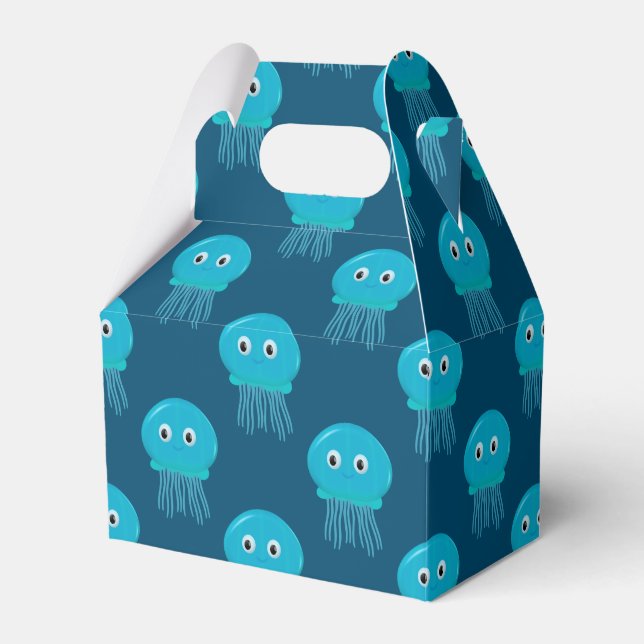 Ballotins Cute Cartoon Motif Méduse En Bleu Océan (Verso)