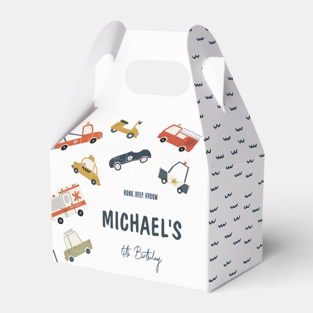 Ballotins Cute City Cars Gable Ballotin (Verso)