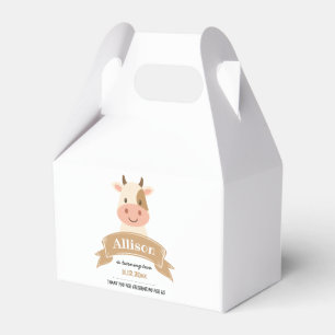 Ballotins Cute Cow Farmhouse fête d'anniversaire   Merci
