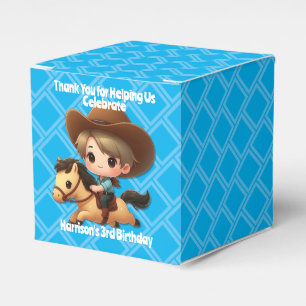 Ballotins Cute Cowboy et Horse Western Anniversaire Bleu