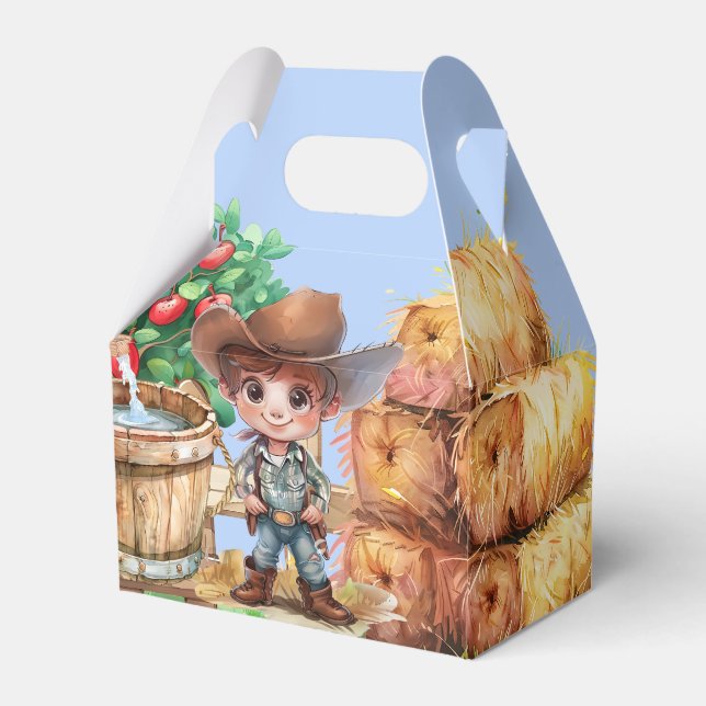 Ballotins Cute Cowboy Farmer 1er. Fête d'anniversaire (Verso)
