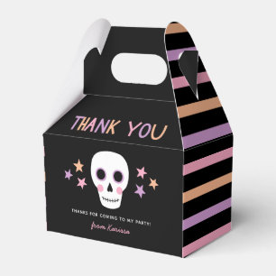 Ballotins Cute Crâne Pastel Stripes Halloween Nom de l'anni