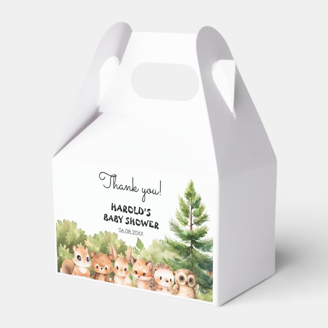Ballotins Cute Cub Animaux Forêt bébé Garçon Douche (Verso)