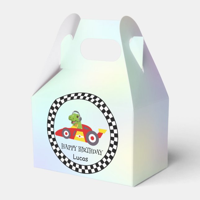 Ballotins Cute Dinosaur Anniversaire voiture de course enfan (Verso)
