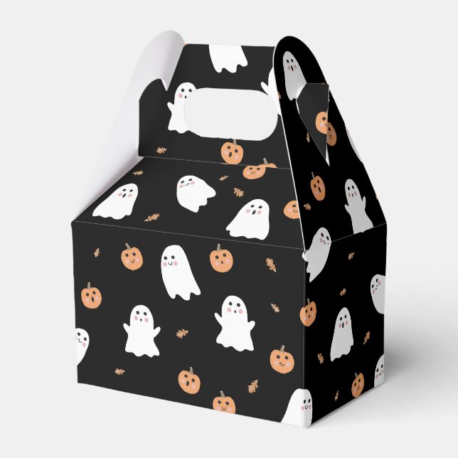 Ballotins Cute Fantôme et Citrouille Motif d'Halloween noir (Verso)