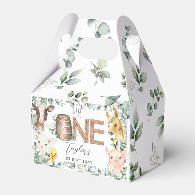 Ballotins Cute Farm Animaux Verdure Garçon Fille 1er anniver (Verso)