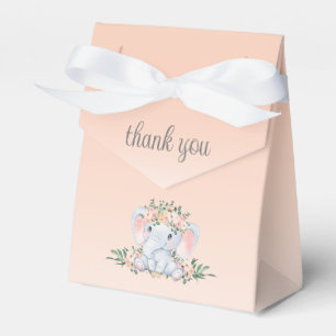 Ballotins Cute Floral Elephant Girl Baby shower Merci