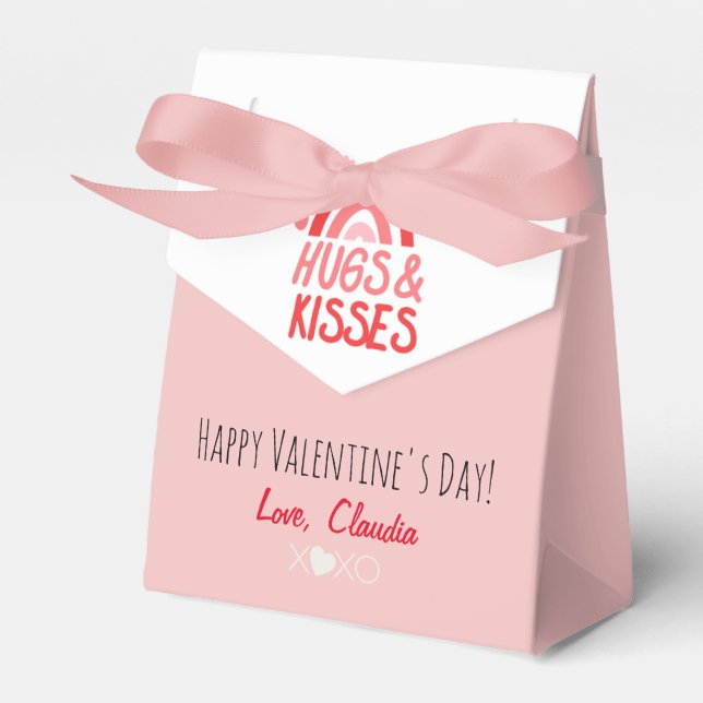 Ballotins Cute Hugs & Kisses Heureuse Sainte-Valentin rose (Verso)