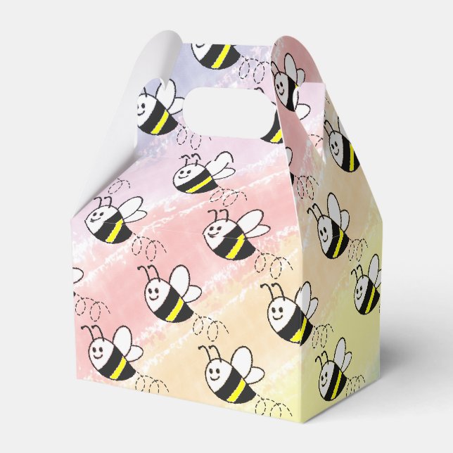 Ballotins Cute Little Bee Motif Baby shower aquarelle (Arrière)