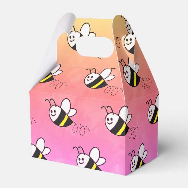 Ballotins Cute Little Bee Motif Baby shower aquarelle (Verso)