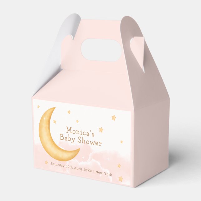 Ballotins Cute Moon Stars Twinkle Twinkle Girl Baby Douche (Verso)