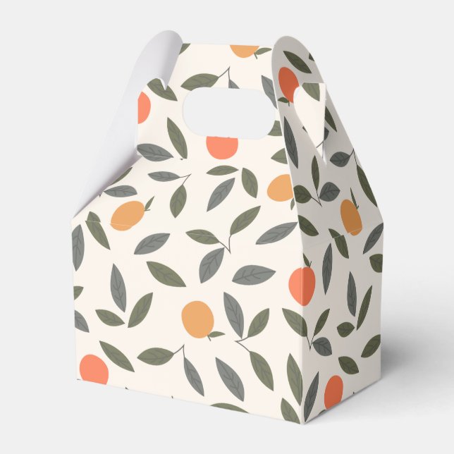 Ballotins Cute Orange et Motif Feuille (Verso)