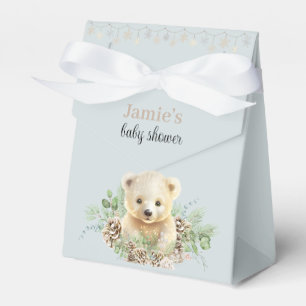 Ballotins Cute Ours Polaire Bleu Baby shower d'hiver Balloti