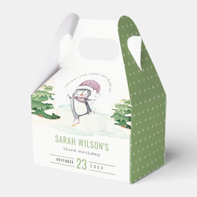 Ballotins Cute Pastel Winter Penguin Enfants N'importe quel  (Arrière)