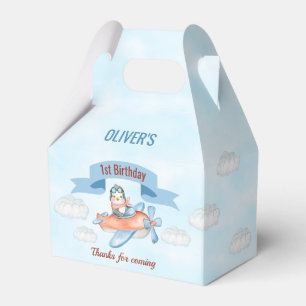 Ballotins Cute Penguin Avion Bleu 1er anniversaire
