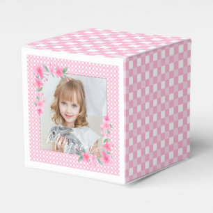 Ballotins Cute Personnalisée une photo rose