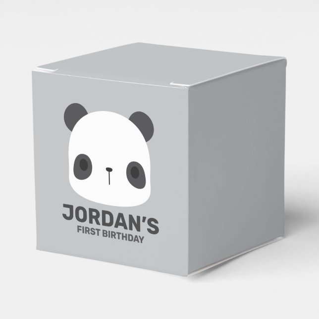 Ballotins Cute petit ours Panda avec nom personnalisé (Verso)