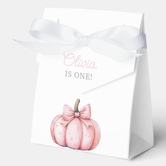 Ballotins Cute Pink Pumpkin Girl First Birthday  (Recto)