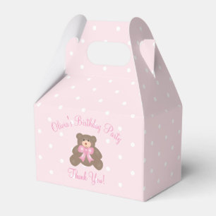Ballotins Cute rose Ruban Teddy Bear Fille Anniversaire