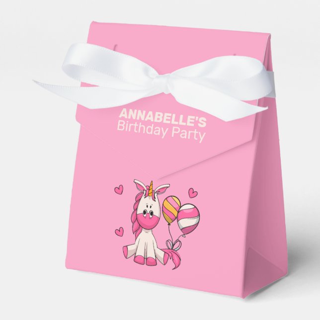 Ballotins Cute Rose Unicorn Fille Anniversaire (Verso)