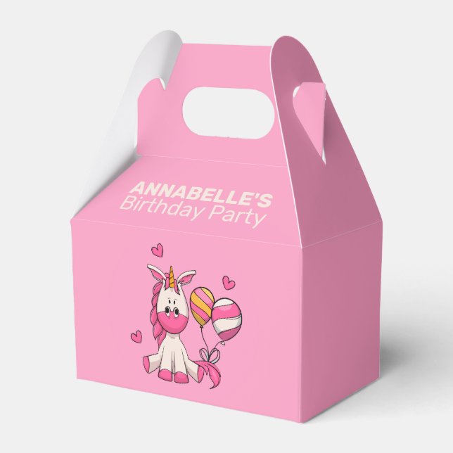 Ballotins Cute Rose Unicorn Fille Anniversaire (Verso)