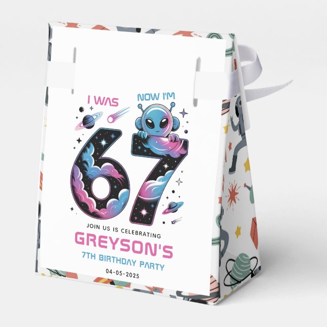 Ballotins Cute Space 7e Anniversaire | Six et Sept Ans (Arrière)