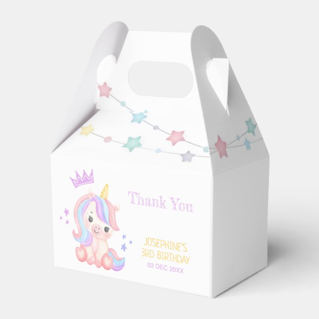 Ballotins Cute Unicorn Stars Bannière Imaginaire Anniversair (Verso)