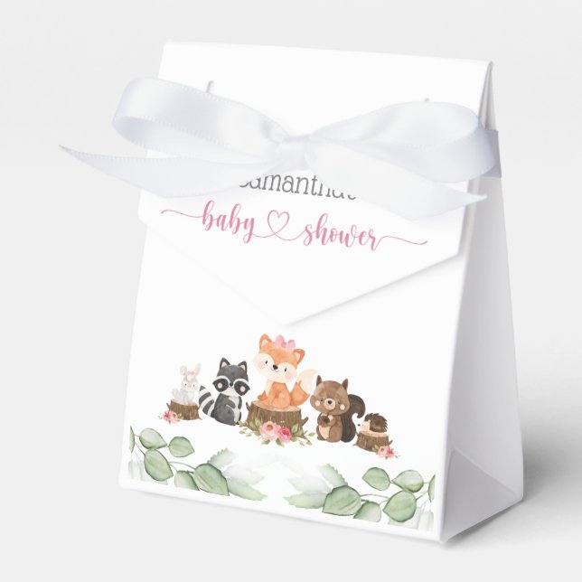 Ballotins Cute Woodland Animal Floral Baby Girl Douche (Verso)