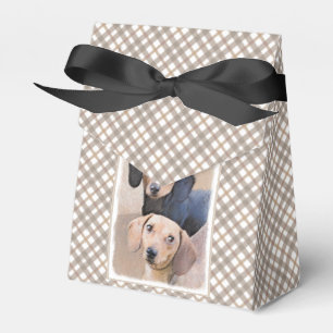 Ballotins Dachshund (Smooth) Peinture - Art Chien original